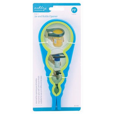 Ashley Housewares 4 in 1 Jar & Bottle Opener