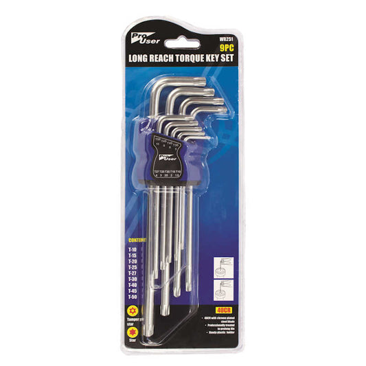 Pro-User 9pc Long-Reach Torque Key Set