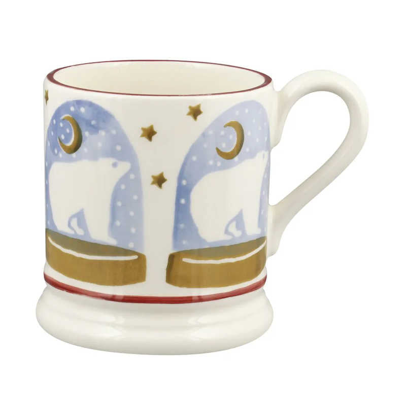 Emma Bridgewater Polar Bear Snow Globe 1/2 Pint Mug