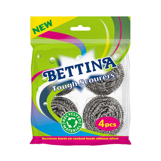 Bettina Stainless Steel Scourers 4pk
