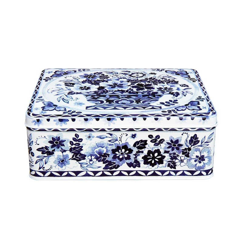Clare Winteringham Blue & White Deep Rectangular Tin