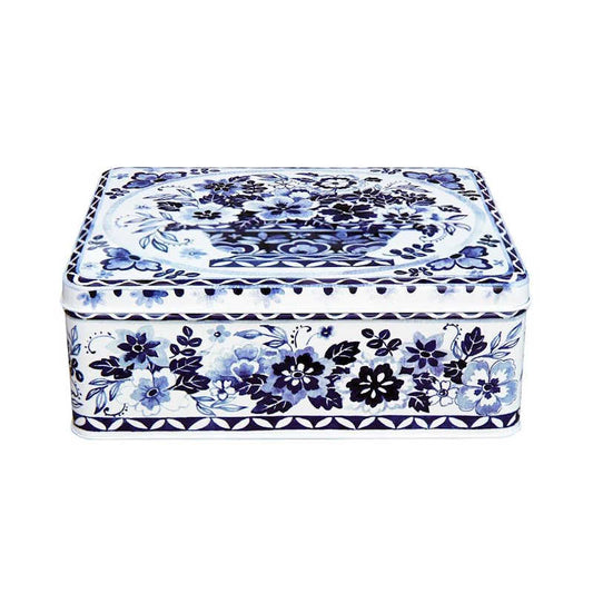 Clare Winteringham Blue & White Deep Rectangular Tin