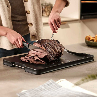 Joseph Joseph Cut&Carve Plus Multi-function Black Chopping Board