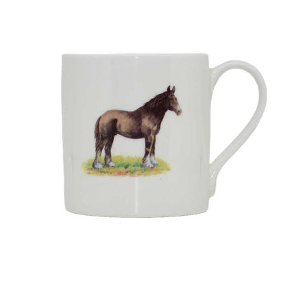 Farm Horse Bone China Decorated Mug