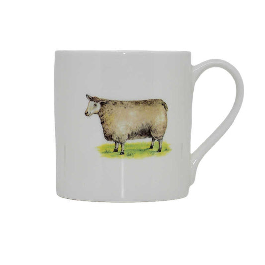 Farm Sheep Bone China Decorated Mug