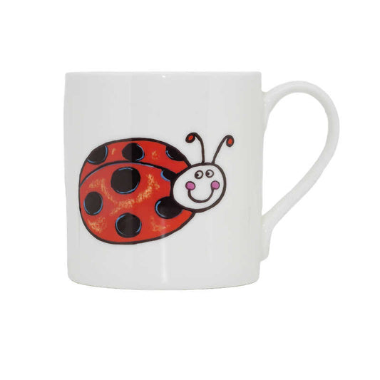 Funky Ladybird Bone China Decorated Mug