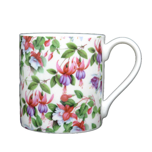 Fuschia Chintz Bone China Decorated Mug