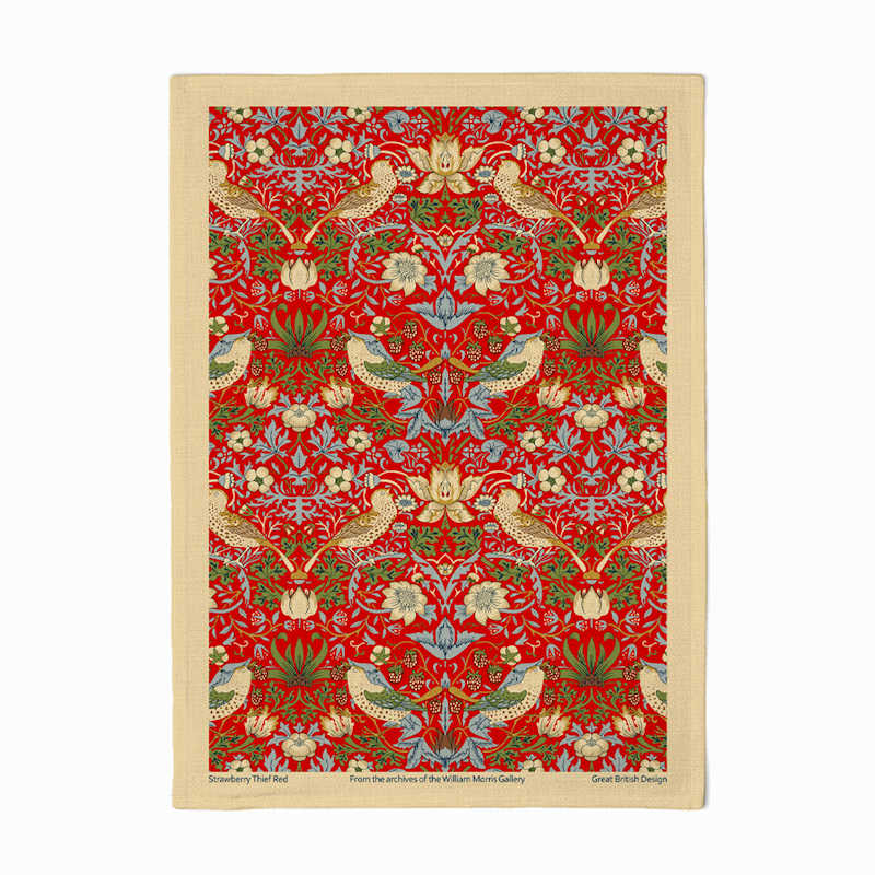 Le Chateau William Morris Strawberry Thief Teatowel