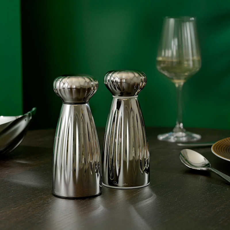 Robert Welch Palm Stainless Steel Small Salt & Pepper Mill Set