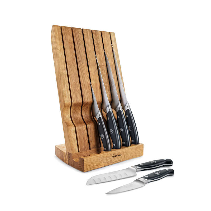 Robert Welch Professional Angle Oak Knife Block Set