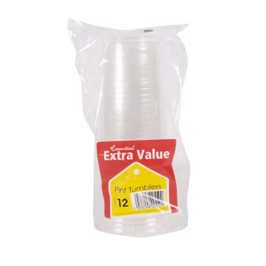 Essential Housewares Extra Value Plastic Pint Tumblers