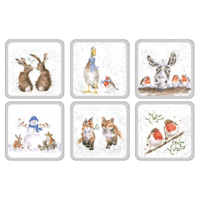 Pimpernel Wrendale Designs Christmas Coasters/Placemats (Set of 6)