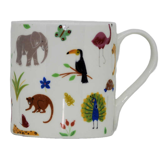 Zoo Animals Bone China Decorated Mug