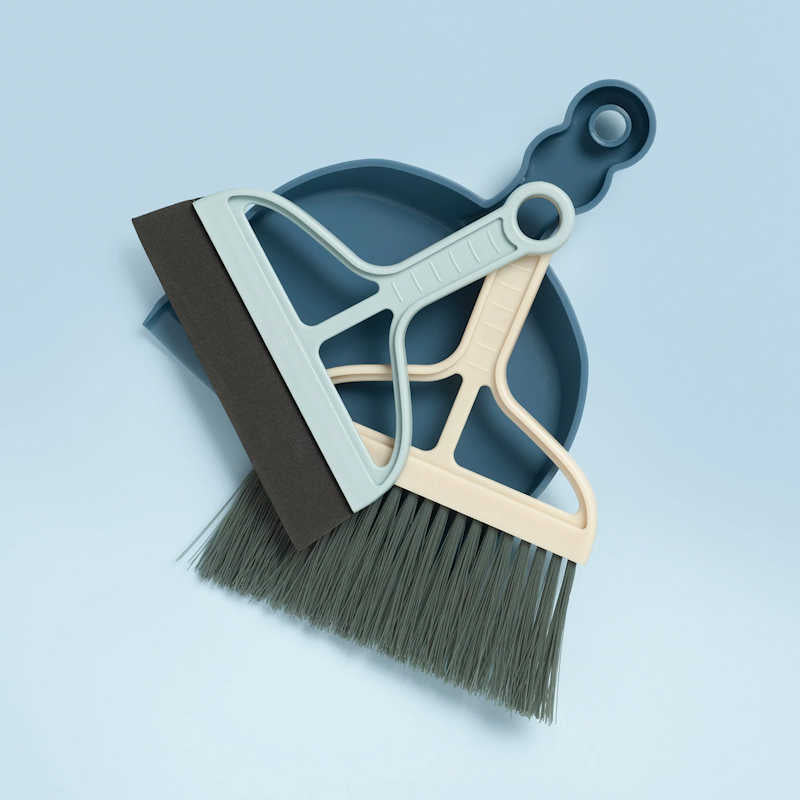 Zeal Mini Dustpan, Squeegee & Brush Set