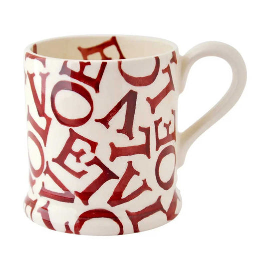 Emma Bridgewater L.O.V.E Polka Red 1/2 Pint Mug