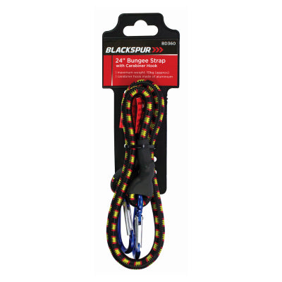 Blackspur 24" Bungee Strap With Carabiner Hook
