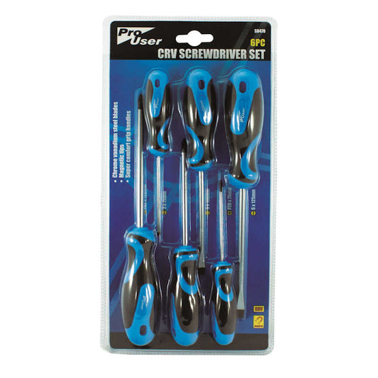 Pro User 6pc CRV Screwdriver Set