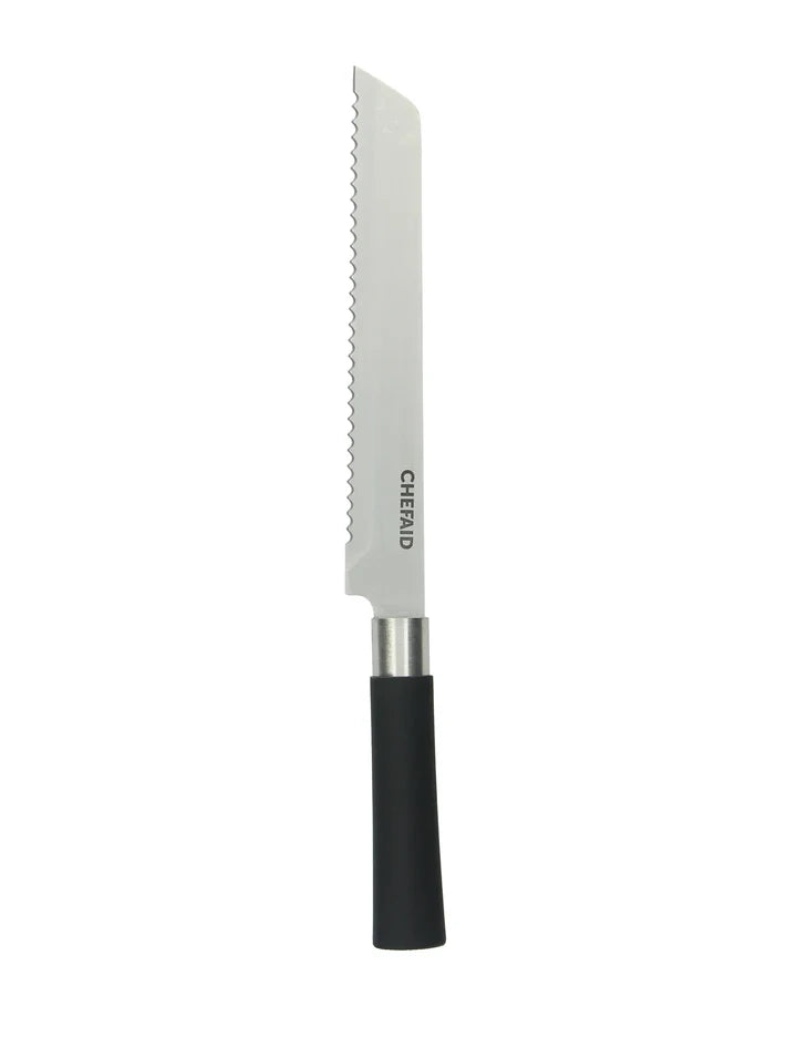 Chef Aid 8 Inch Bread Knife with Soft Grip Handle