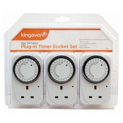 3Pc 24Hr Plug In Timer Set