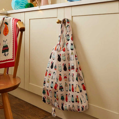 Ulster Weavers Christmas Cats in Waiting Foldale Bag