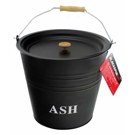 Blackspur 12ltr Black Ash Bucket & Lid