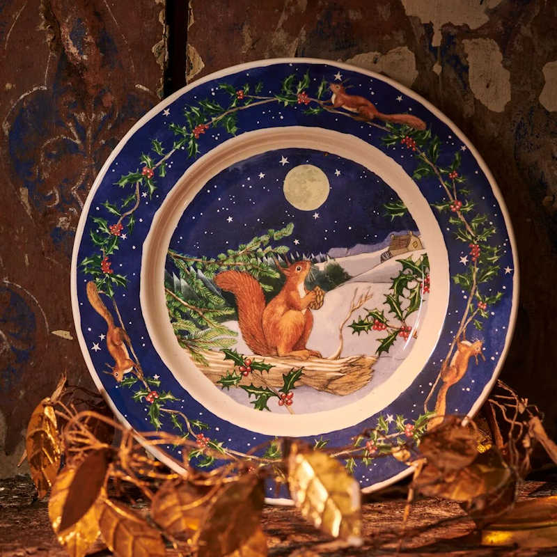 Emma Bridgewater Midnight Squirrel 8.5 Inch Plate
