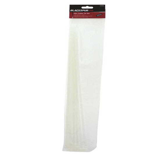 Blackspur 12pc White 450mm Cable Ties