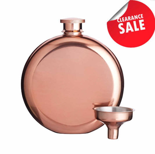 BarCraft Stainless Steel Copper Finish 140ml Hip Flask