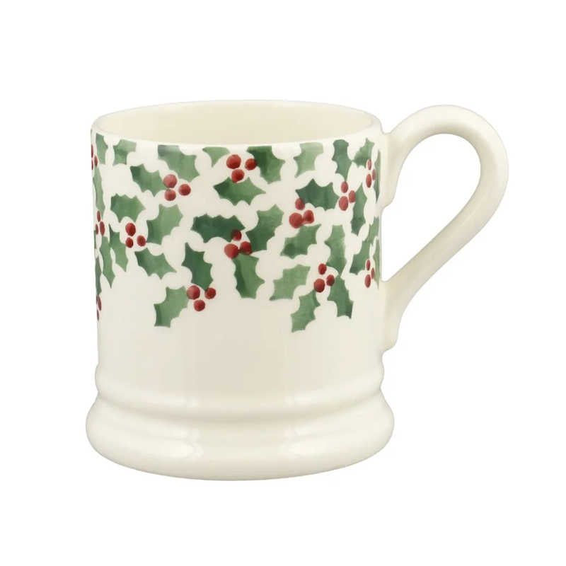 Emma Bridgewater Tiny Scattered Holly 1/2 Pint Mug