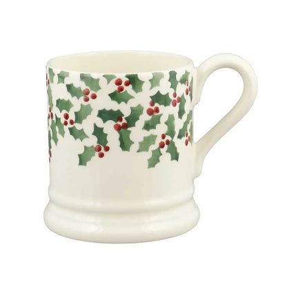 Emma Bridgewater Tiny Scattered Holly 1/2 Pint Mug