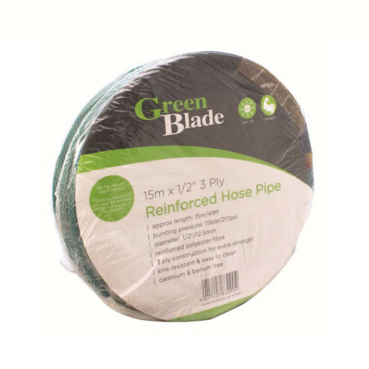 Green Blade 15m Reinforced Hose Pipe