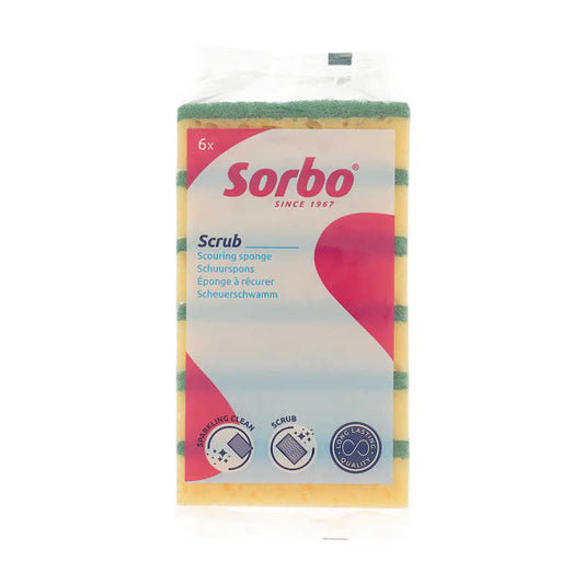 Sorbo Pack of 6 Sponge Scourers