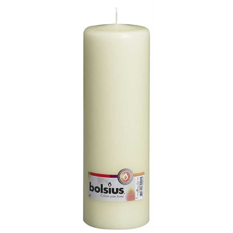 Bolsius Ivory Pillar Candle 250x80mm