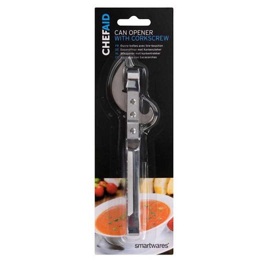 Chef Aid Can Opener with Corkscrew 