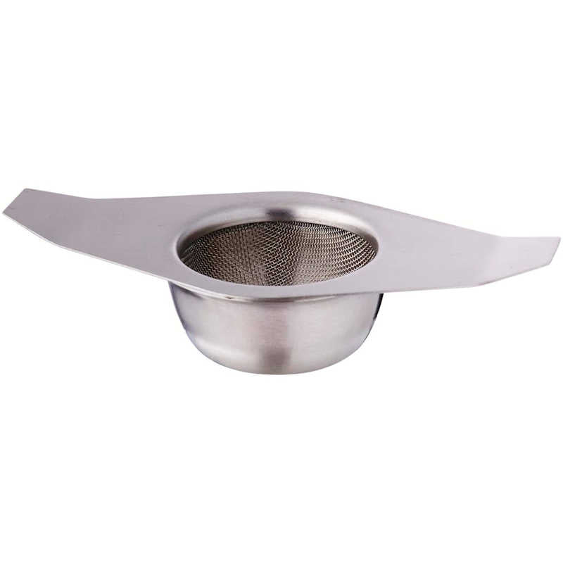 Sunnex Stainless Steel Tea Strainer with Drip Bowl (Assorted designs)