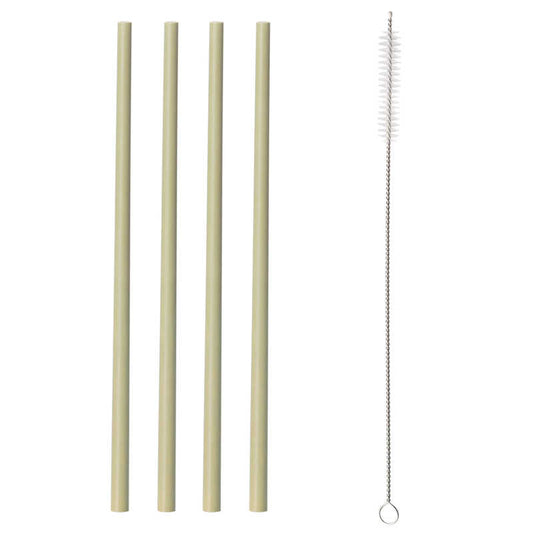 Typhoon Set of 4 Bamboo Straight Straws - The Crock Ltd