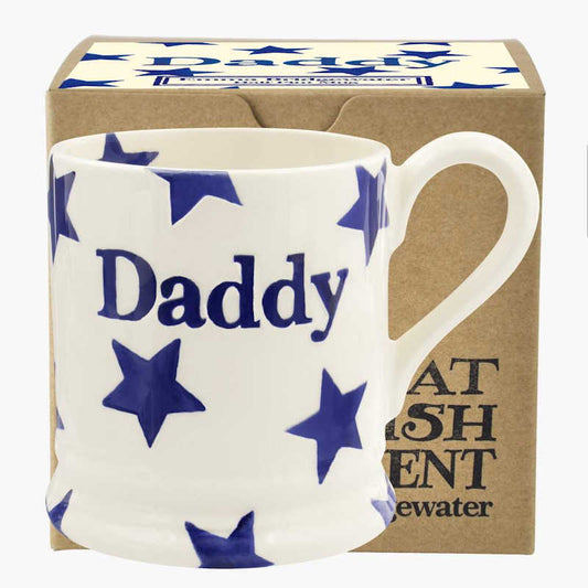 Emma Bridgewater Blue Star 'Daddy' 1/2 Pint Mug (Boxed) - The Crock Ltd