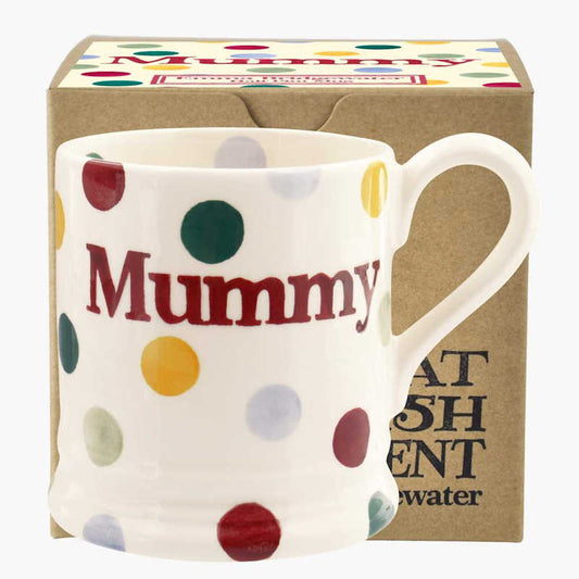 Emma Bridgewater Polka Dot 'Mummy' 1/2 Pint Mug (Boxed)
