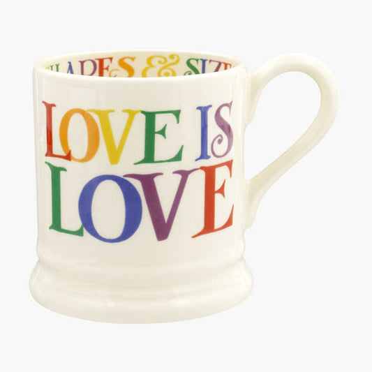 Emma Bridgewater Rainbow Toast Love is Love 1/2 Pint Mug