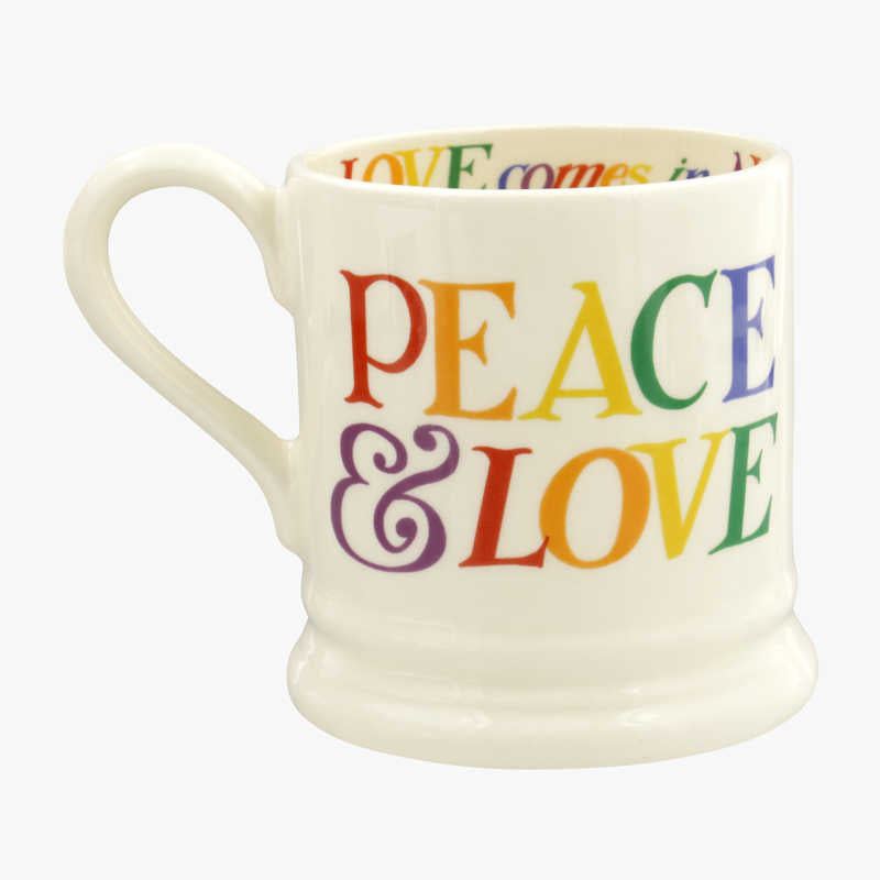 Emma Bridgewater Rainbow Toast Love is Love 1/2 Pint Mug