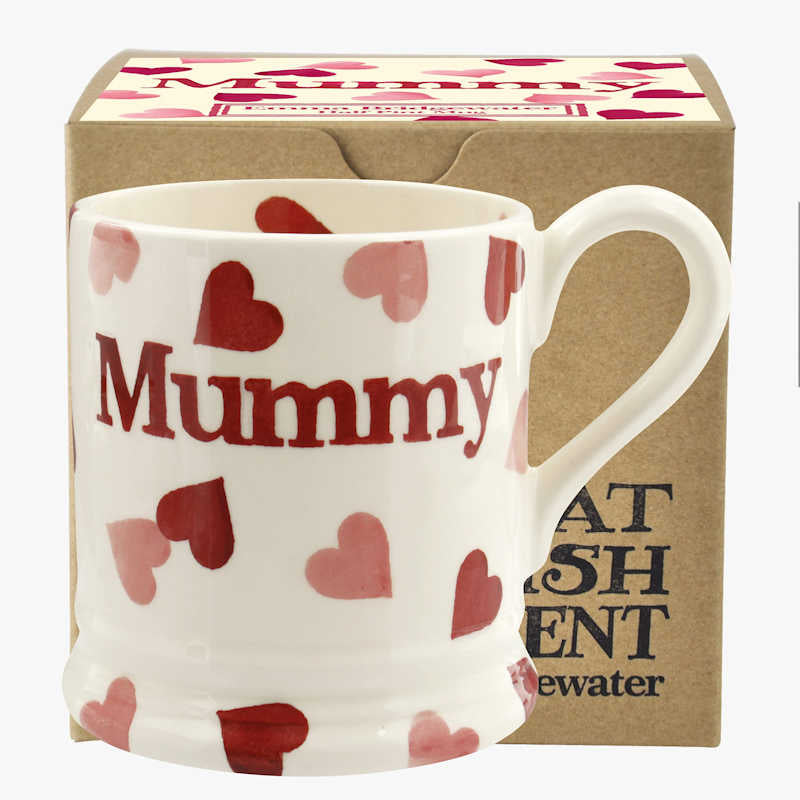 Emma Bridgewater Pink Hearts 'Mummy' 1/2 Pint Mug