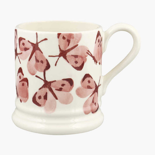Emma Bridgewater Pink Cabbage White Butterfly 1/2 Pint Mug