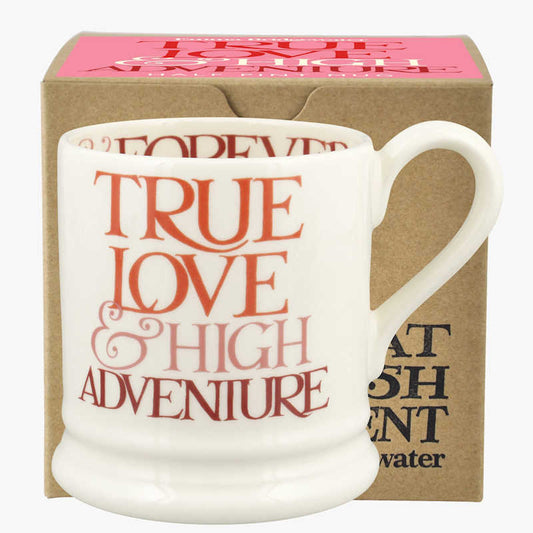 Emma Bridgewater Pink Toast True Love 1/2 Pint Mug Boxed