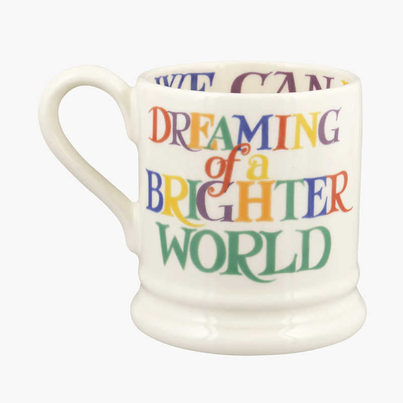 Emma Bridgewater Rainbow Toast Kindness & A Fair World 1/2 Pint Mug