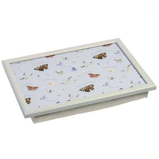 Stow Green Padded Lap Tray Country Butterflies