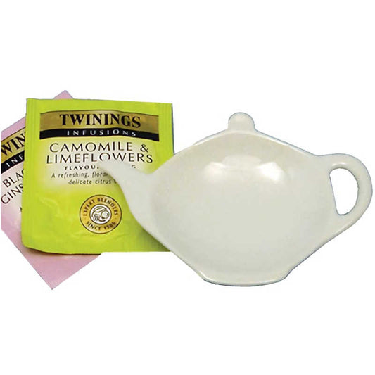 Apollo White Ceramic Teabag Tidy - The Crock Ltd