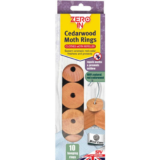 Zero In Cedarwood Moth Rings (pack of 10)