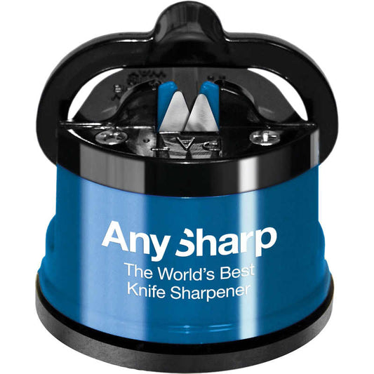 Anysharp knife sharpener in blue