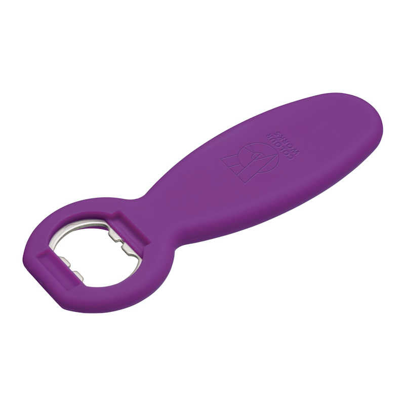 Colourworks soft touch crown top bottle opener purple