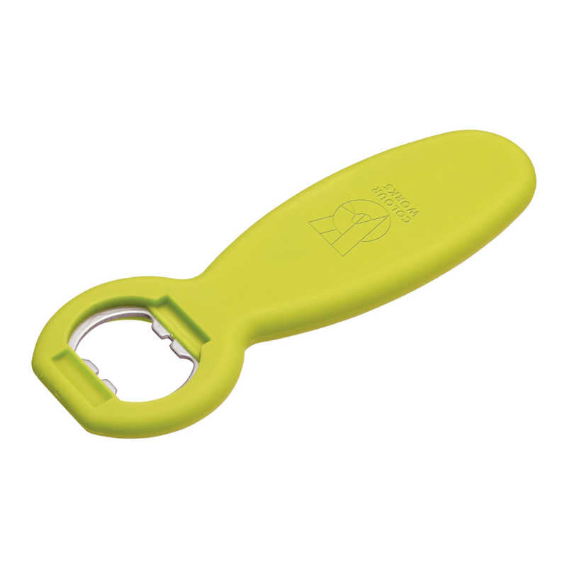 Colourworks soft touch crown top bottle opener green